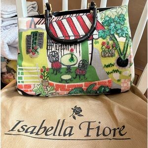 Isabella Fiore Vintage Garden Party beaded Hand Bag